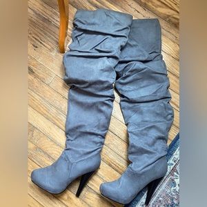 Women's Slouch Thigh High Boots gray